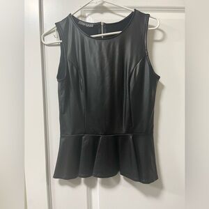 Faux leather top